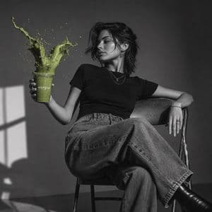 Matcha Splash Fashion Portrait preview