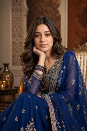 Royal Blue Anarkali Portrait preview