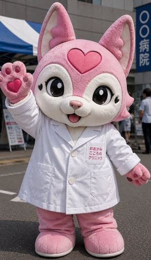Pink Wolf Clinic Mascot Photo preview