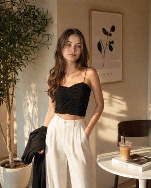 Photorealistic Café Lifestyle Fashion Portrait preview