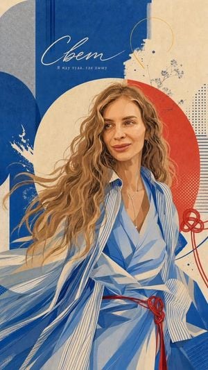 Editorial Mixed-Media Fashion Illustration preview