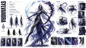 High-Fashion Anime Character Concept Art Sheet preview