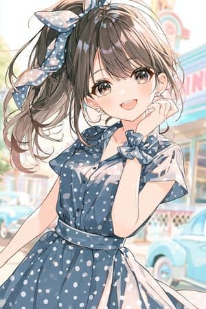 1950s Rockabilly Anime Girl preview