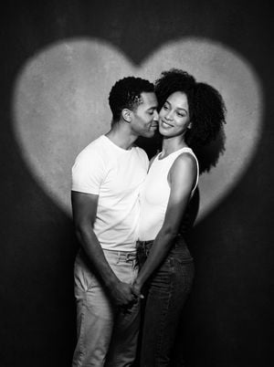 Romantic Black and White Studio Portrait preview