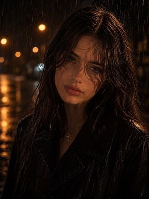 Moody Rainy Night Cinematic Portrait preview