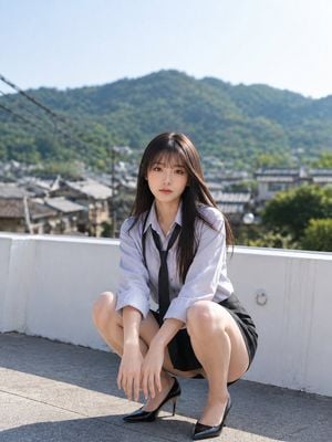 Rooftop Mountain Portrait preview