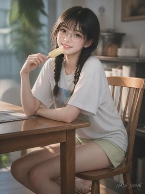 Sunlit Cafe Popsicle Portrait preview