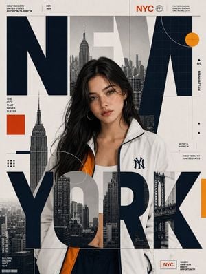 Editorial City Poster with Layered Typography preview