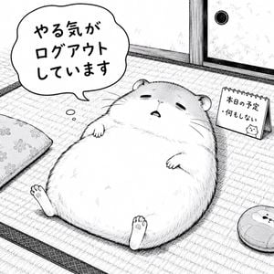 Unmotivated Hamster Manga Panel preview
