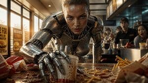 Robot Woman Fast Food Counter Chaos preview