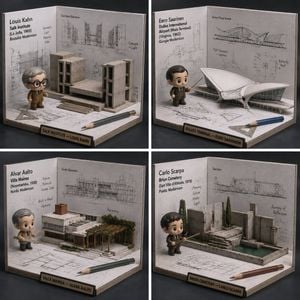 Blueprint-to-Model Desk Diorama preview