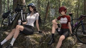 Forest Cycling Rest Scene preview