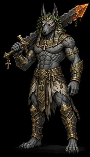Anubis Dark Fantasy Pixel Warrior preview