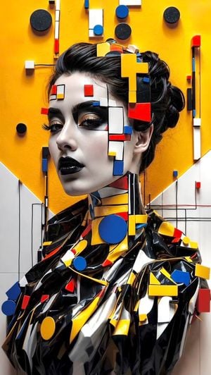 Avant-Garde Bauhaus Fashion Portrait preview