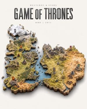 Game of Thrones Isometric Map Diorama preview