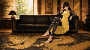 Anime Dragon Lounge Wallpaper preview