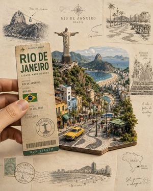 Rio Travel Poster Diorama preview
