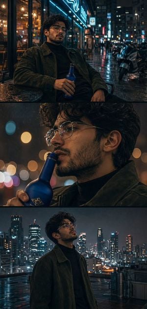 Cinematic Triptych Male Portrait preview