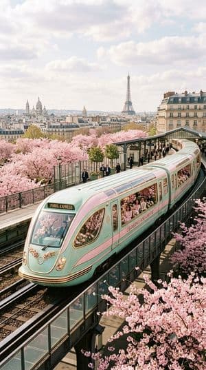 Luxurious Retrofuturistic Train Exterior preview