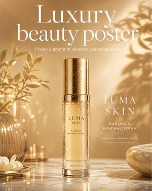 Luxury Skincare Campaign Poster preview