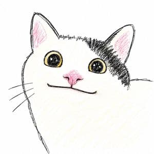 Sloppy Doodle Cat Portrait preview