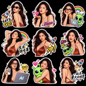 Glam AI Sticker Sheet preview