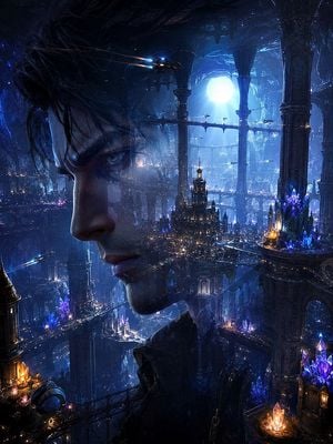 Double Exposure Underwater City Portrait preview