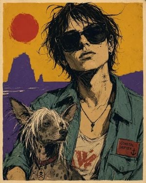 Sketchy Graphic Portrait Poster preview