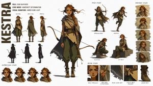High-Fashion Character Concept Art Sheet preview