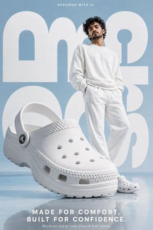 High-End Fashion Clog Advertising Poster preview