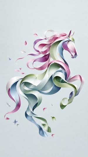Elegant Abstract Ribbon Illustration Prompt preview