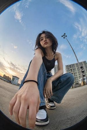 Low Angle Fisheye Portrait preview