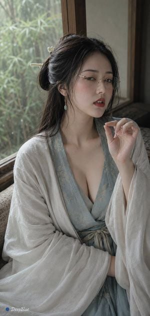 Hanfu Intellectual Portrait with Glasses preview