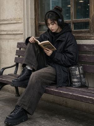 All-Black Urban Reading Portrait preview