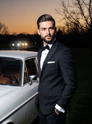 Cinematic Male Formal Night Portrait preview