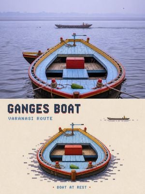 Pixel Art Travel Game Poster preview