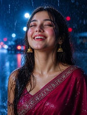 Rainy Night Sari Portrait preview