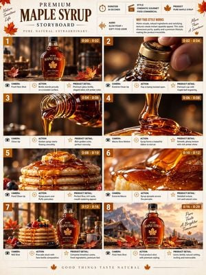 Maple Syrup Commercial Storyboard preview