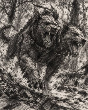 Charging Two-Headed Hellhound preview