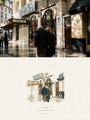Editorial Travel Photo and Watercolor Split preview