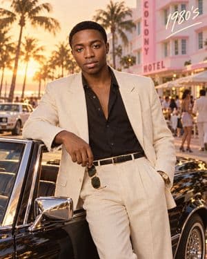 1980s Miami Lifestyle Fashion Portrait preview