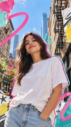 Mixed Media Street Fashion Portrait preview