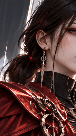 Futuristic Crimson Judge Portrait preview