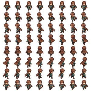 8-Direction RPG Hero Sprite Sheet preview