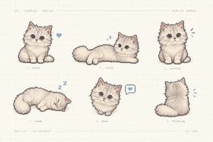 Pixel Art Kitten Companion Sheet preview