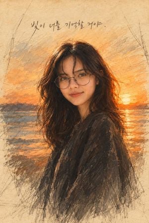 Watercolor Sunset Portrait preview