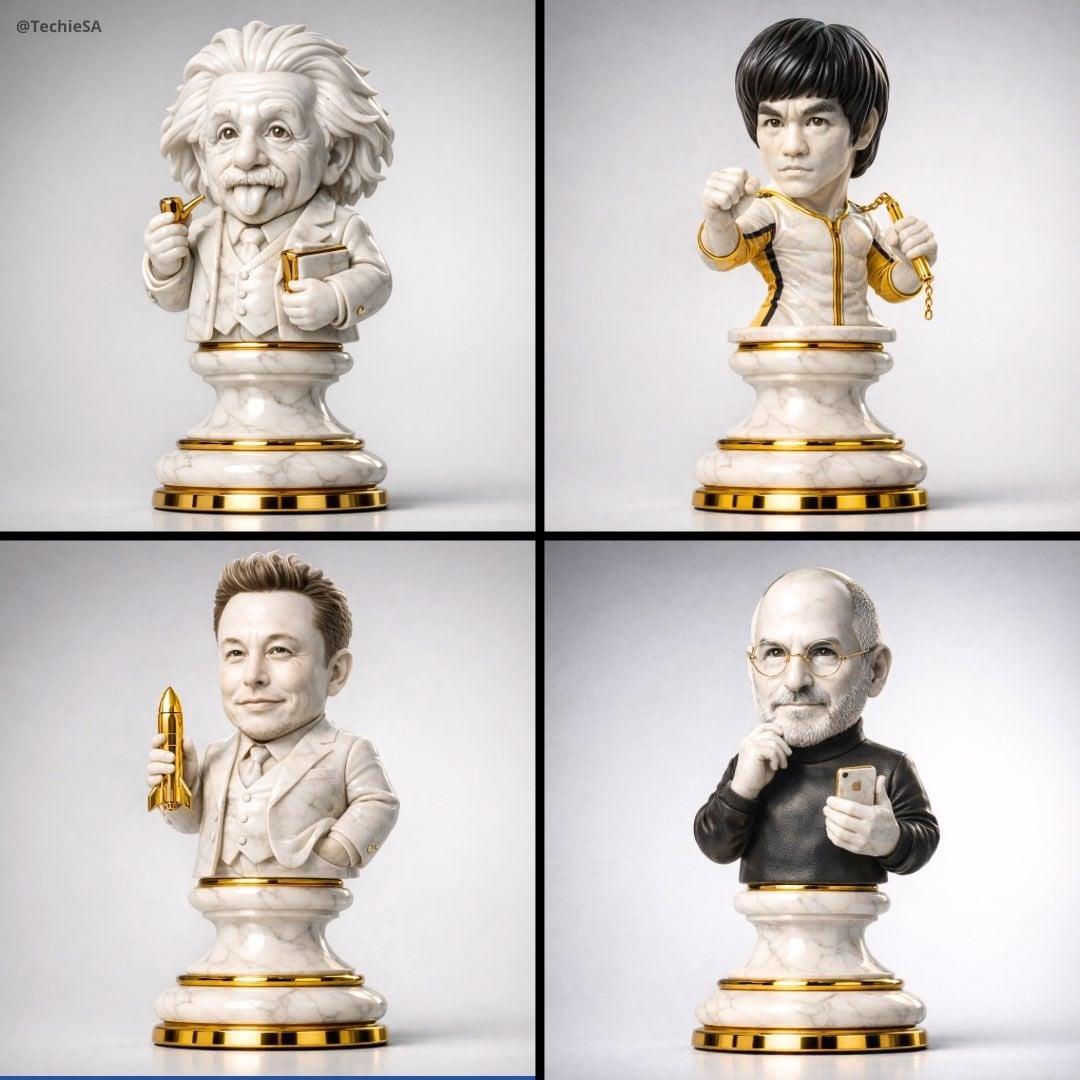 A hyper-detailed 3D render of a collectible chess piece designed - AI image template preview