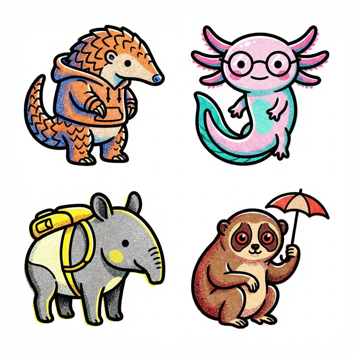 Collection of icons representing, they belong together as a single theme - AI image template preview