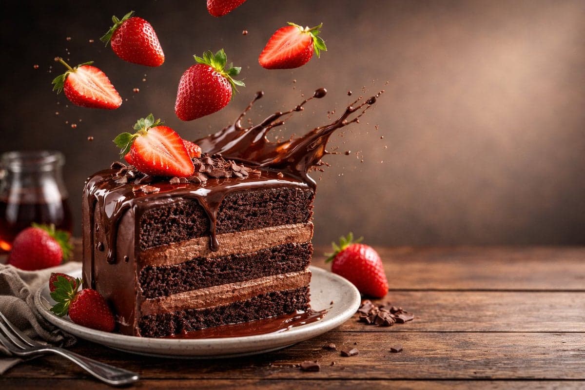 Advertising-style food photography of a stack of pancakes arranged - AI image template preview