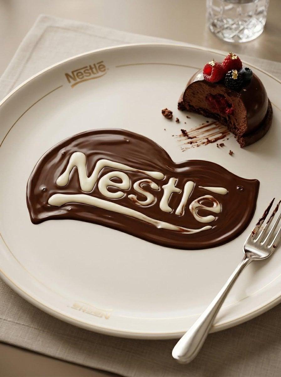 Uploaded logo into a realistic dessert scene where the logo silhouette - AI image template preview